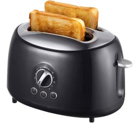 Brentwood Cool Touch 2-Slice Extra Wide Slot Retro Toaster in Black