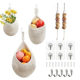 5 Pcs Hanging Kitchen Storage Basket Set