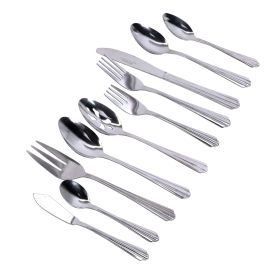 Gibson Home Classic Canberra 45 Piece Stainless Steel Flatware Set