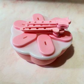 1pc Food Grade Silicone Popsicle Ice Cream Mold Homemade Box Home Ice Cream Stick Ice Tray Grinding Ice Cube Popsicle Mold (Color: Round Pink, Items: Popsicle Mold)