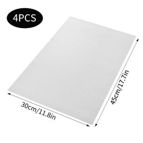 4 /8/12Pcs Refrigerator Liners; Washable Mats Covers Pads; Home Kitchen Gadgets Accessories Organization For Top Freezer Glass Shelf Wire Shelvin (Color: Transparent White)