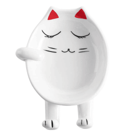 1pc Cat Spoon Rest; Ceramic Cute Spoon Holder Rest For Stove Top; Cat Kitchen Accessories; Stove Holder Utensil Spoon Rest For Kitchen Counter (Style: Set B)