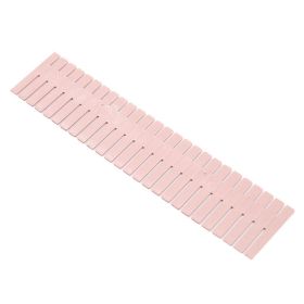 Drawer Dividers Organizer 4 Pack, Adjustable Grid Drawer Separators for Socks Underwear Makeup Storage (Color: pink, size: 18.5×2.76in)